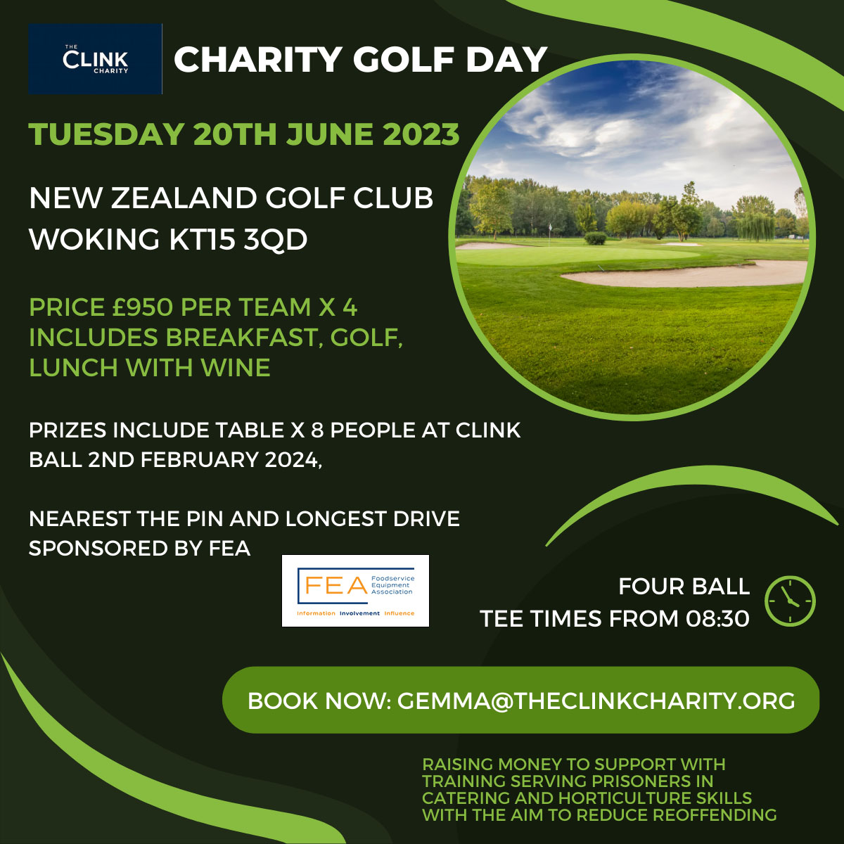 News | Clink Charity Golf Day 2023